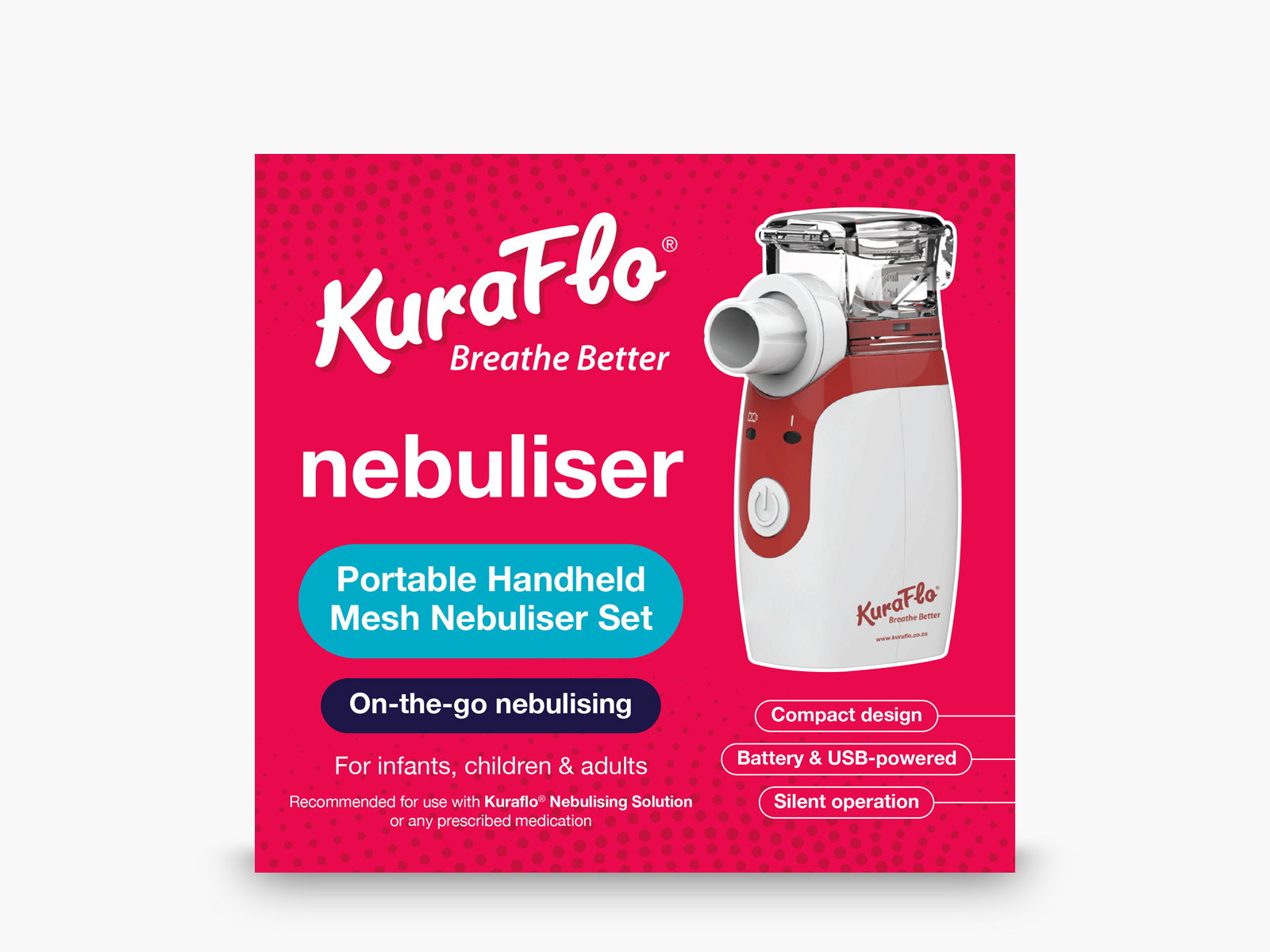 Kuraflo handheld mesh nebuliser